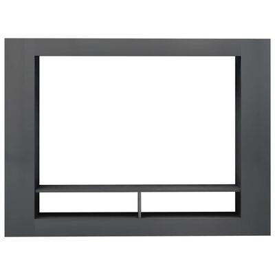 800746 vidaXL TV Cabinet High Gloss Grey 152x22x113 cm Chipboard