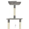 170711 vidaXL Cat Tree with Sisal Scratching Post Grey 180 cm