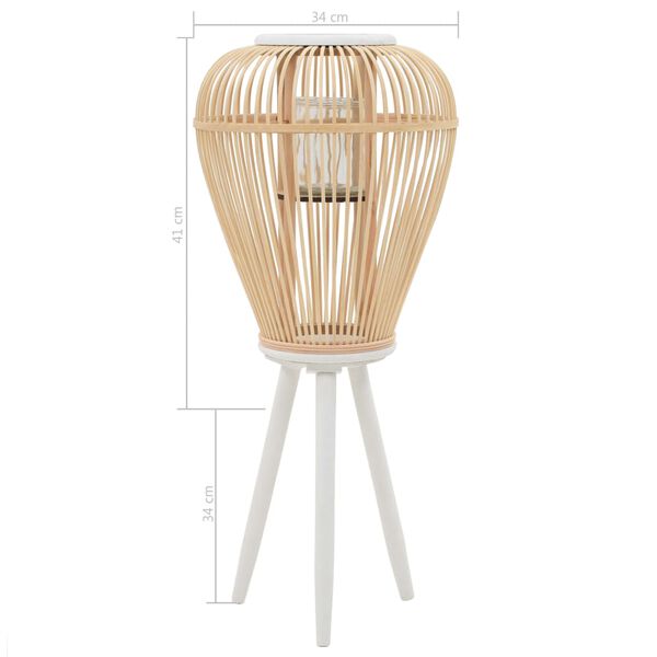 vidaXL Стаціонарний Підсвічник-Ліхтарь Натуральний Бамбук