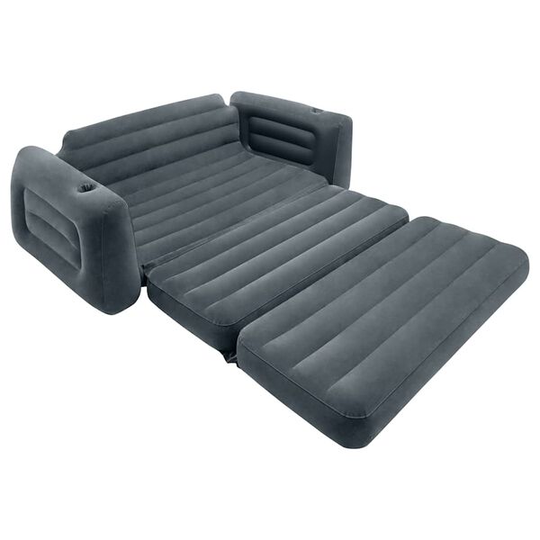 Intex Розкладне крісло Темно-сірий 203x231x66 см