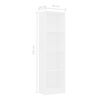 800837 vidaXL 4-Tier Book Cabinet White 40x24x142 cm Chipboard
