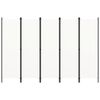vidaXL 5-Панельна Кімнатна Перегородка Кремово-Білий 250x180 см