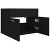 804648 vidaXL Sink Cabinet Black 60x38,5x46 cm Chipboard