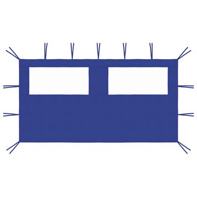 vidaXL Боковини для Альтанки з Вікнами 2 шт Синій 2x2,1 м 70 г/м²