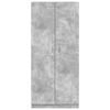 800634 vidaXL Wardrobe Concrete Grey 90x52x200 cm Chipboard