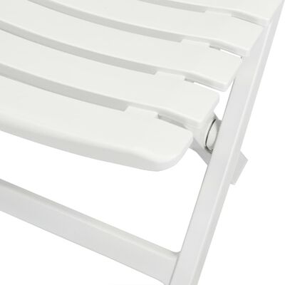 vidaXL Комплект розкладних меблів для бістро 3 од. Білий Пластик