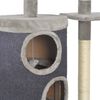 170670 vidaXL Cat Tree with Sisal Scratching Posts Grey 260 cm