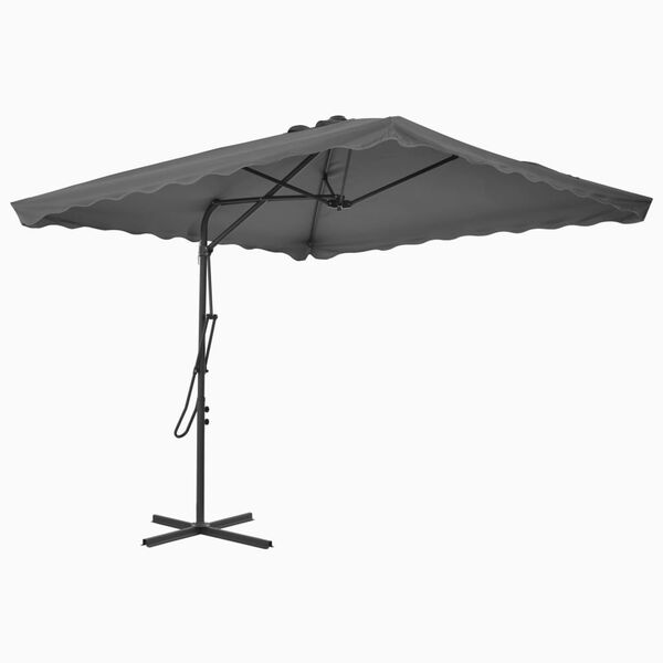 44883 vidaXL Outdoor Parasol with Steel Pole 250x250 cm Anthracite