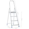 vidaXL Драбина-Стрем'янка 4 Сходинки 150 кг Алюміній