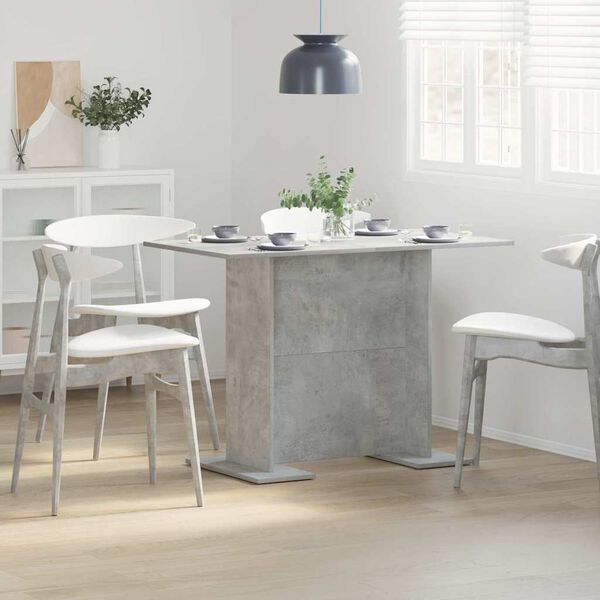 800247 vidaXL Dining Table Concrete Grey 110x60x75 cm Chipboard