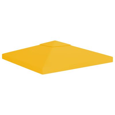 vidaXL 2-рівневе покриття для альтанки 310 г/м² Жовтий 3x3 м