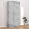 800634 vidaXL Wardrobe Concrete Grey 90x52x200 cm Chipboard