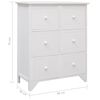 vidaXL Приставна шафа з 6 шухлядами Білий 60x30x75 см Деревина павловнії