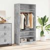 800229 vidaXL Wardrobe Concrete Grey 100x50x200 cm Chipboard