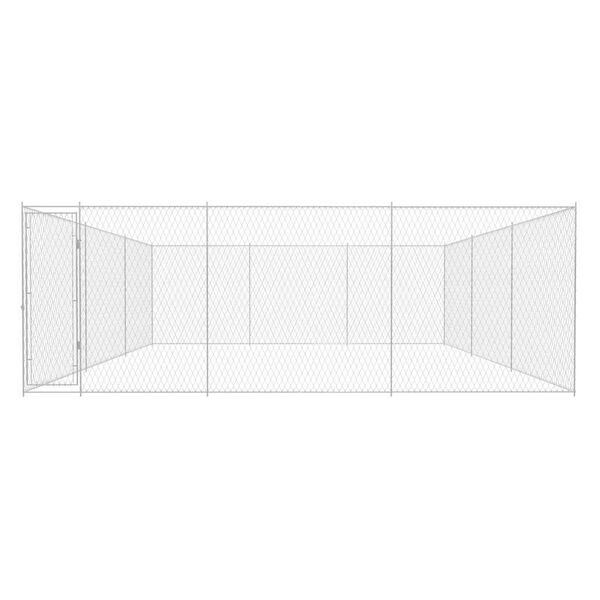 vidaXL Вуличний Вольєр для Собак 570x570x185 см Оцинкована Сталь