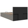 285576 vidaXL Hydraulic Storage Bed Frame Light Grey Fabric 90x200 cm