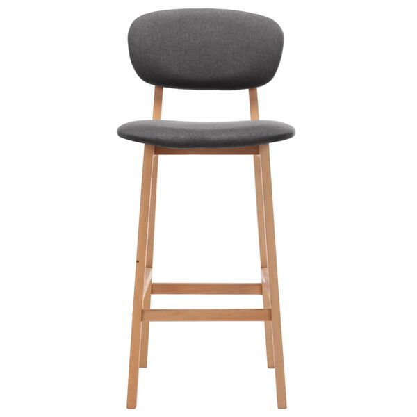 vidaXL Барні Стільці 2 шт Темно-Сірий Тканина