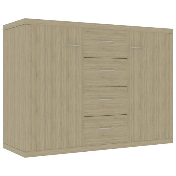 800687 vidaXL Sideboard Sonoma Oak 88x30x65 cm Chipboard