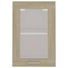 802508 vidaXL Hanging Glass Cabinet Sonoma Oak 40x31x60 cm Chipboard