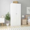 800630 vidaXL Wardrobe White 90x52x200 cm Chipboard