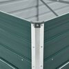 vidaXL Садова Піднесена Клумба Зелений 480x80x77 см Оцинкована Сталь