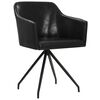 vidaXL Поворотні обідні стільці 2 шт Чорний Штучна шкіра