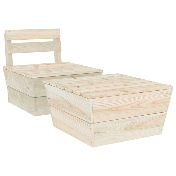 315636 vidaXL 2 Piece Garden Lounge Set Impregnated Spruce Wood