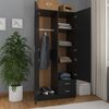 800640 vidaXL Wardrobe Black 80x52x180 cm Chipboard