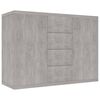 800688 vidaXL Sideboard Concrete Grey 88x30x65 cm Chipboard