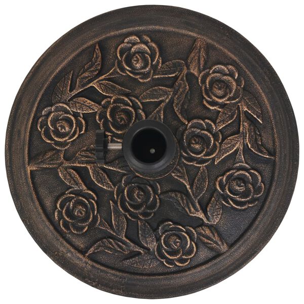 vidaXL Підставка для Парасолі Напівкругла Бронзовий 9 кг