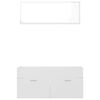 vidaXL Комплект Меблів для Ванної Кімнати 2 Од. Глянцевий Білий ДСП