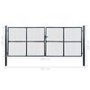 vidaXL Садові сітчасті ворота Сірий 400x150см Оцинкована сталь