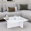 802909 vidaXL Coffee Table High Gloss White 79,5x79,5x30 cm Chipboard
