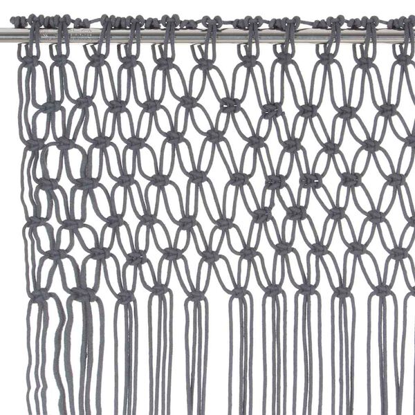 vidaXL Штора Макраме Антрацит 140х240 см Бавовна