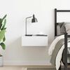 800306 vidaXL Floating Nightstand White 40x30x15 cm Chipboard
