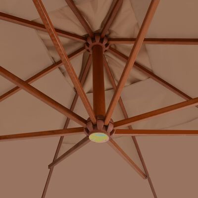 vidaXL Консольна парасоля з дерев'яною жердиною 400x300 см