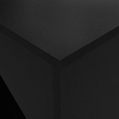 vidaXL Барний стіл з шафою Чорний 115x59x200 см