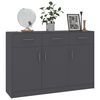 800704 vidaXL Sideboard Grey 110x30x75 cm Chipboard