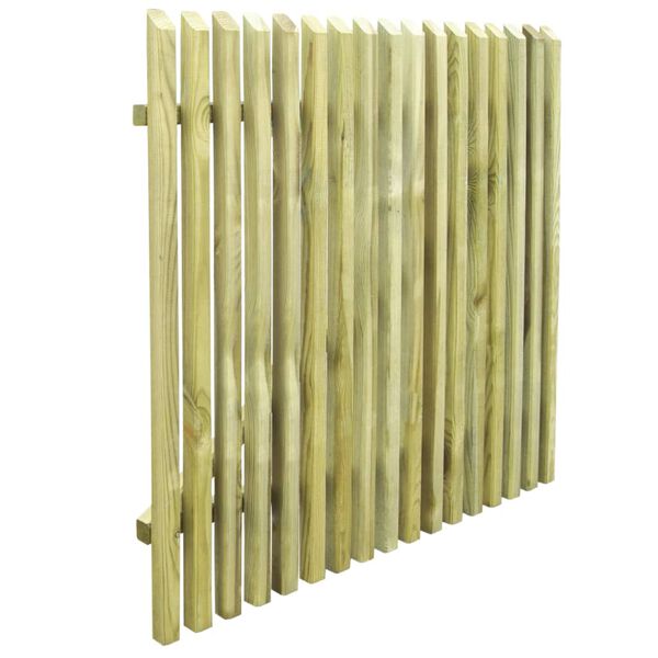 45140 vidaXL Picket Garden Gate Impregnated Pinewood 100x100 cm