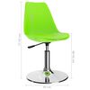 vidaXL Поворотні Обідні Стільці 2 шт Зелений Штучна Шкіра