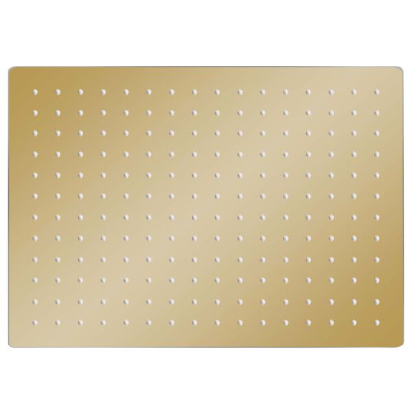 vidaXL Лійка для верхнього душу Прямокутна Золотистий 40х30 см Нержавійка