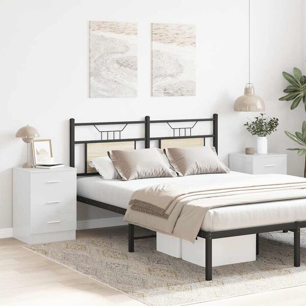 vidaXL Приліжкові тумби 2 шт. Глянцевий білий 38x35x56 см ДСП