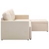 vidaXL 3-місний модульний диван-ліжко Кремовий Тканина