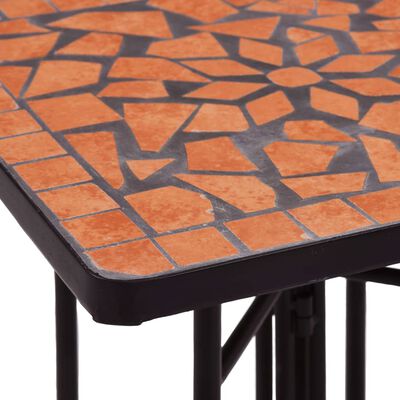 vidaXL Мозаїчний приставний столик Теракотовий Кераміка