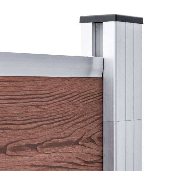 vidaXL Садова огорожа Коричневий 180x186 см ДПК