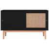 vidaXL Сервант Чорний 130x40x80 см МДФ і Ротанг