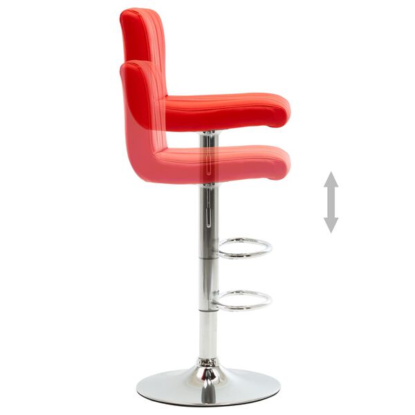 vidaXL Барний стілець Червоний Штучна шкіра