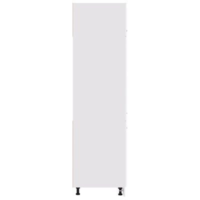 vidaXL Шафа для холодильника Глянцевий білий 60x57x207 см ДСП
