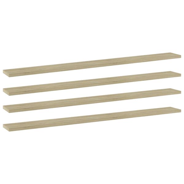vidaXL Книжкові Полиці 4 шт Дуб Сонома 100x10x1,5 см ДСП