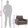 vidaXL Крісло з підлокітниками Сіро-коричневий Тканина